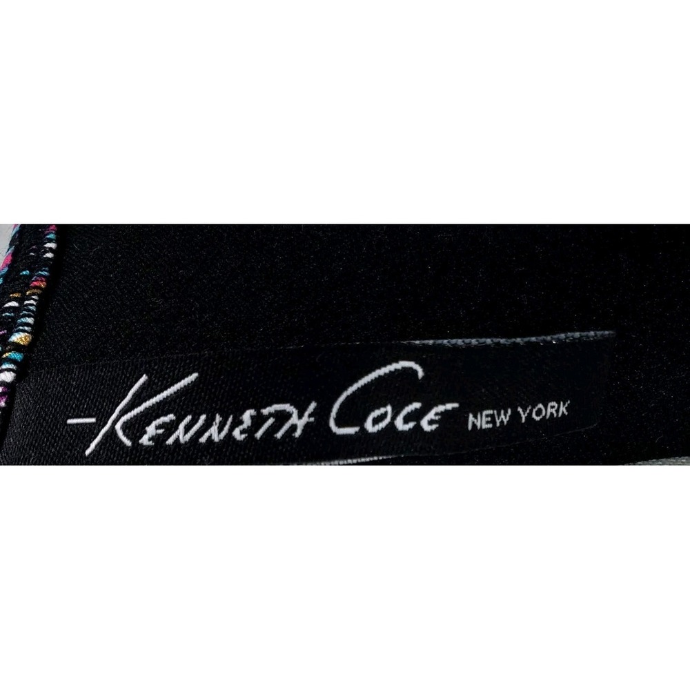 Kenneth Cole New York Geometric Print Twist Front Halter One Piece Swimsuit Lg - Picture 5 of 5